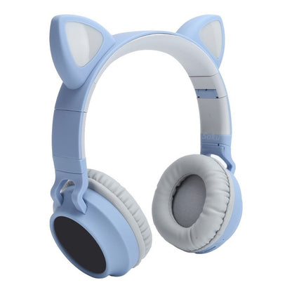 Audifonos Gamer Inhalambricos Led Auriculares Gato Micro Sd