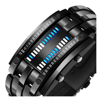 2 Relojes Pareja Duo Led Binario Acero Inoxidable Cotra Agua