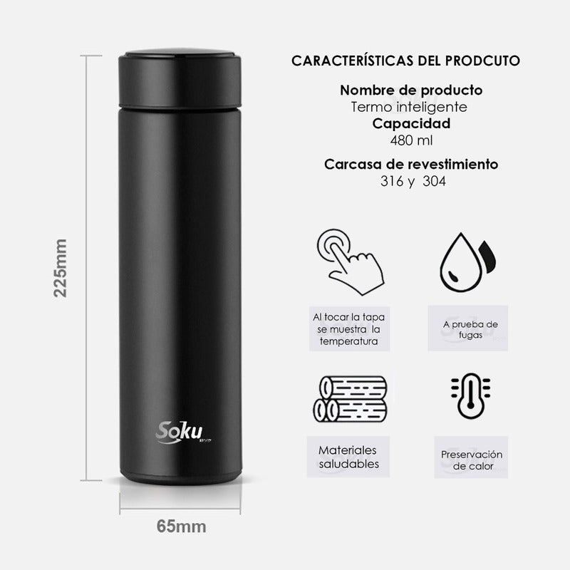 Termo Inteligente Smart Touch Acero Inoxidable Original 12h