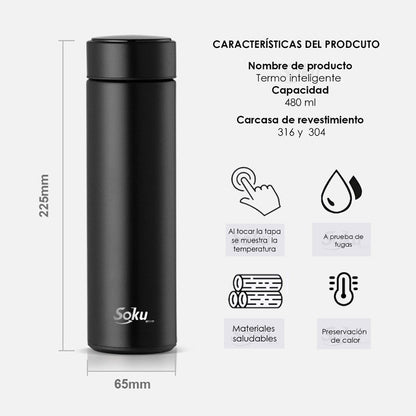 Termo Inteligente Smart Touch Acero Inoxidable Original 12h