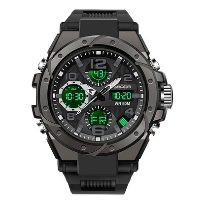 Reloj Dual Digital Led Militar Uso Rudo Contra Agua 5 Bar Sd