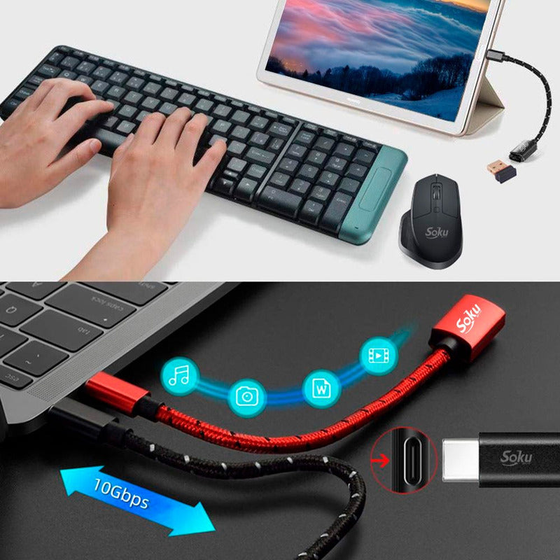 Cable Adaptador Otg Tipo C 3.1 Para Celular / Mac 10gbps