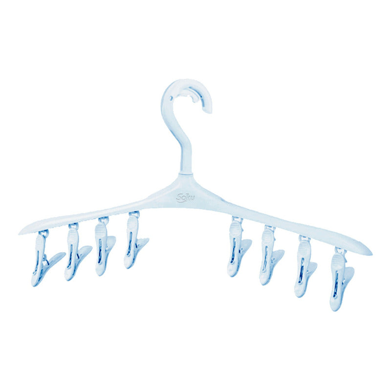 Gancho De Ropa Multifuncional Percha Con 8 Clips Organizador
