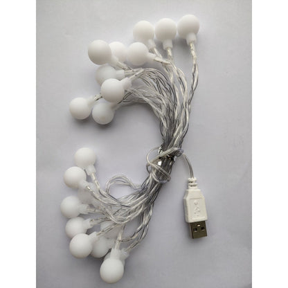 Usb Serie Luces Bodas Eventos Fiesta 20 Esferas Leds 3m