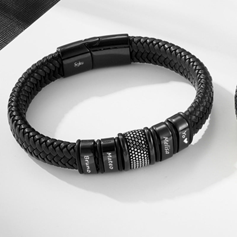 Soku Pulsera Personalizada Micro Piel Inoxidable Titanio