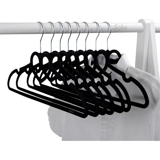 Soku 10 Ganchos Acero Terciopelo Organizador Closet Kawaii