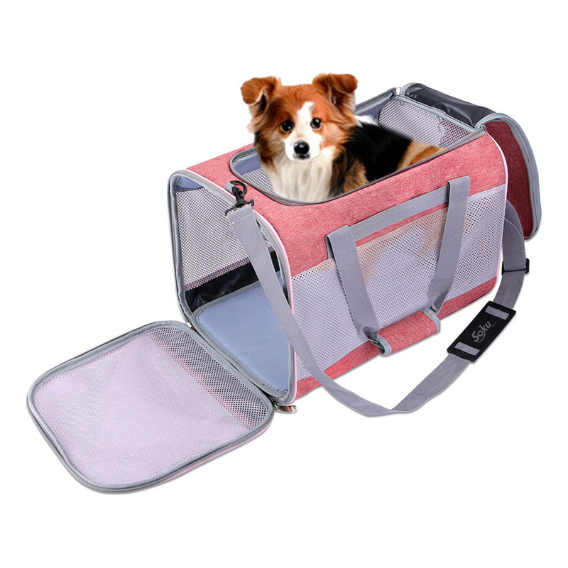 Soku Mochila Viaje Perro Gato Grande Antirasguños Premium