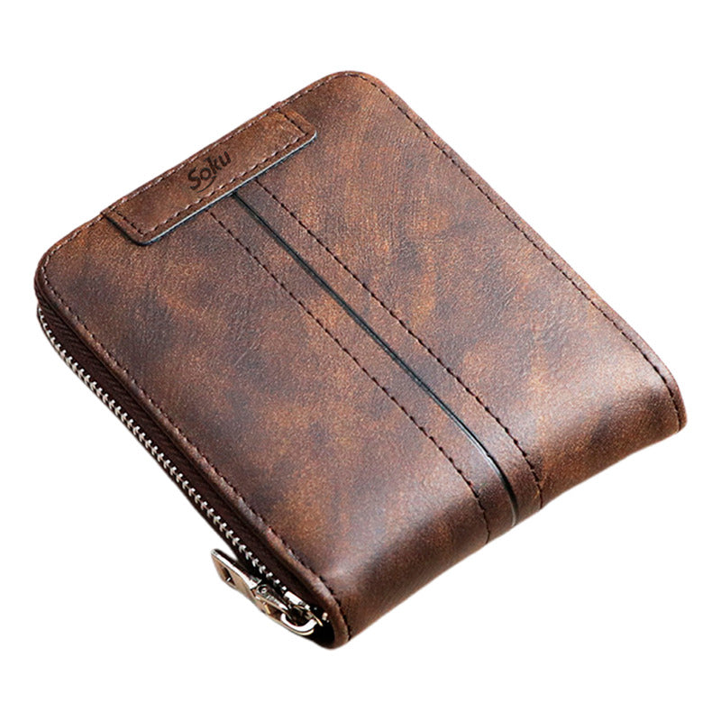 Cartera Billetera Cierre Monedero Hombre Antirrobo Rfid