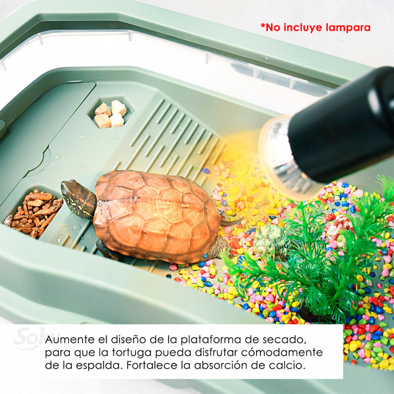 Soku Tortuguero Anti Escape Doble Capa Acuario Extra Largo