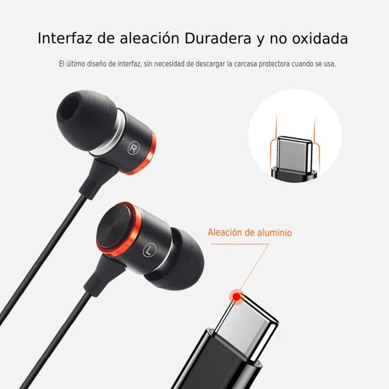 Auriculares Audífonos Manos Libre Extra Bass Hifi Tipo C