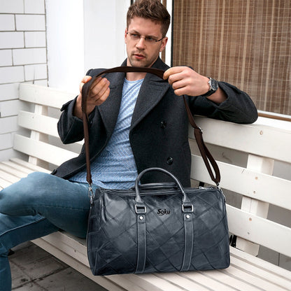 Exquisito Maletin Bolso Viaje Gym Piel Original Premium Soku
