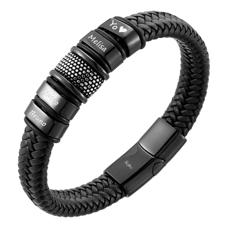 Soku Pulsera Personalizada Micro Piel Inoxidable Titanio