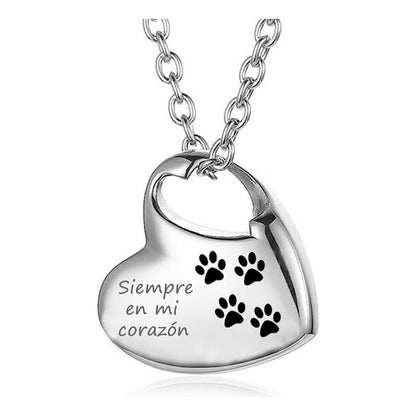 Soku Dije Personalizado Collar Cenizas Relicario Perro Gato