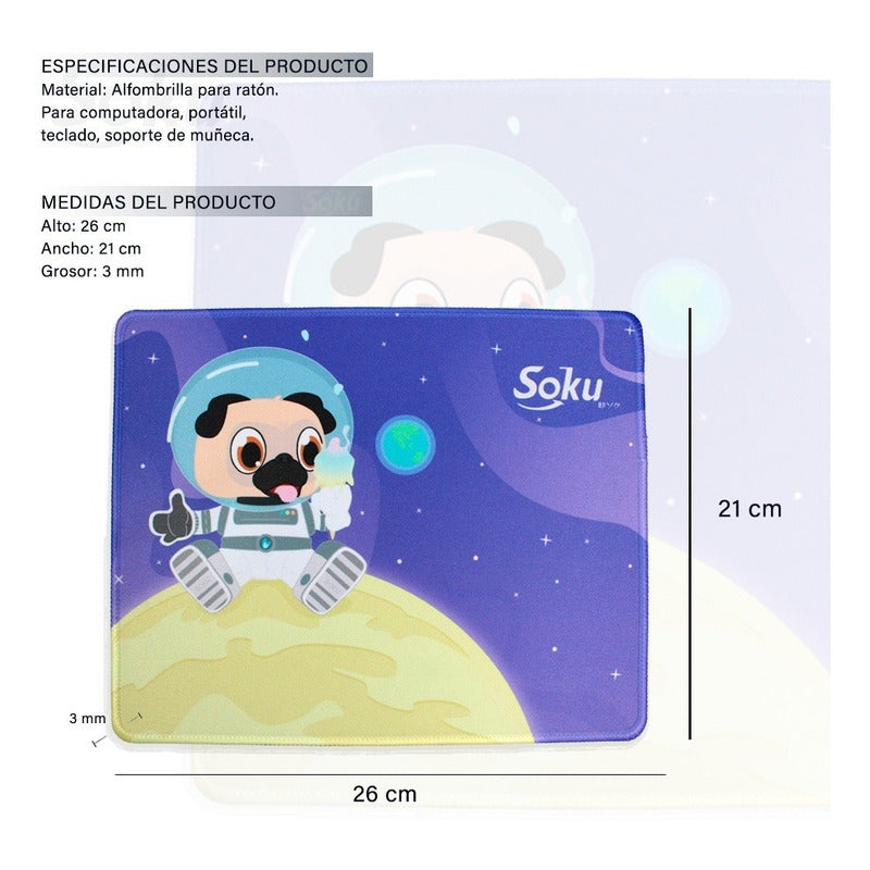 Soku Tapete Raton Antideslizante Kawaii Anime Mascotas