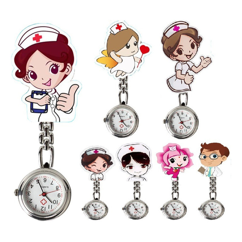 10 Reloj Enfermera Metal Broche Medico Mujer Lote Mayoreo