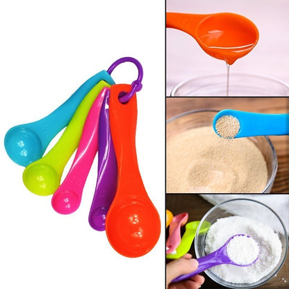 Cucharas Tazas Medidoras Set De 5 Piezas Repostería Cocina