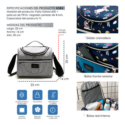 Soku Lonchera Infantil Triple Protección Extra Durable