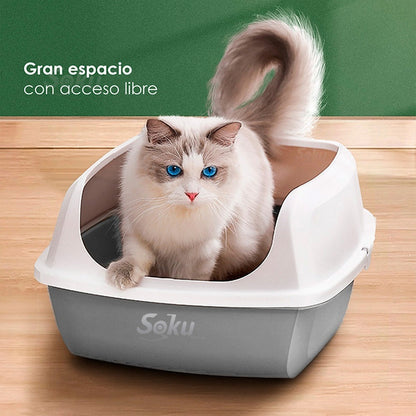 Arenero Gato Extension Anti Derrame Pala Caja Extra Grande