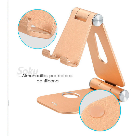 Soporte Metal Celular Tablet Pad De 4'' A 13'' Lujo Abatible