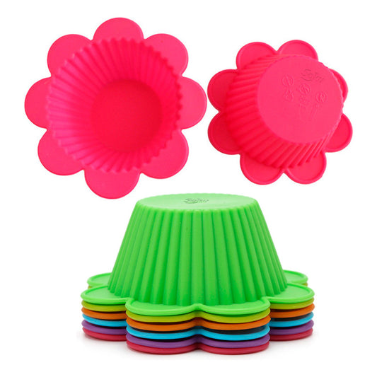 10 Moldes De Silicon Capacillos Para Cupcakes Muffin Panques