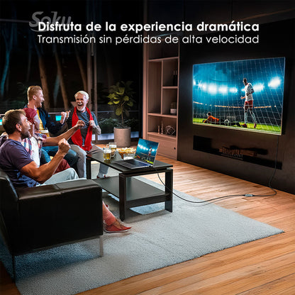 Soku Extensor Cable Ethernet Rj45 Hd 10gbps Hasta 100m Pro