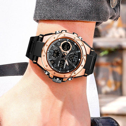 Reloj Dual Digital Led Militar Uso Rudo Contra Agua 5 Bar Sd