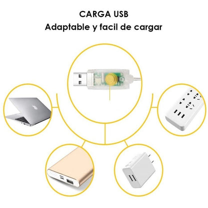 Tira Luces Decorativas Multicolor Usb 100 Led 10m Control