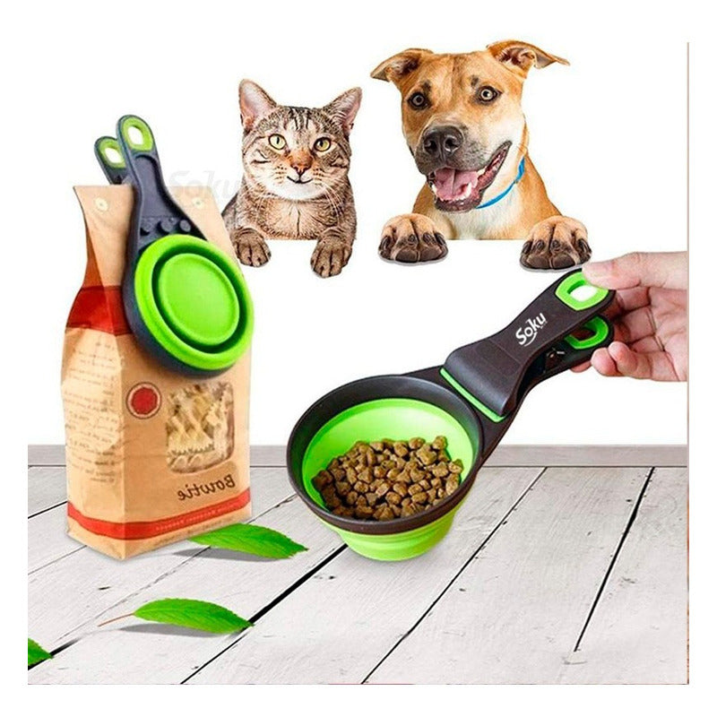 Soku Cucharón Tazón Plegable Croquetas Clip Sellador  3 En 1