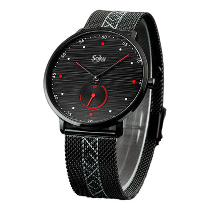 Reloj Acero Malla Inoxidable Cronometro Real Contra Agua Sk