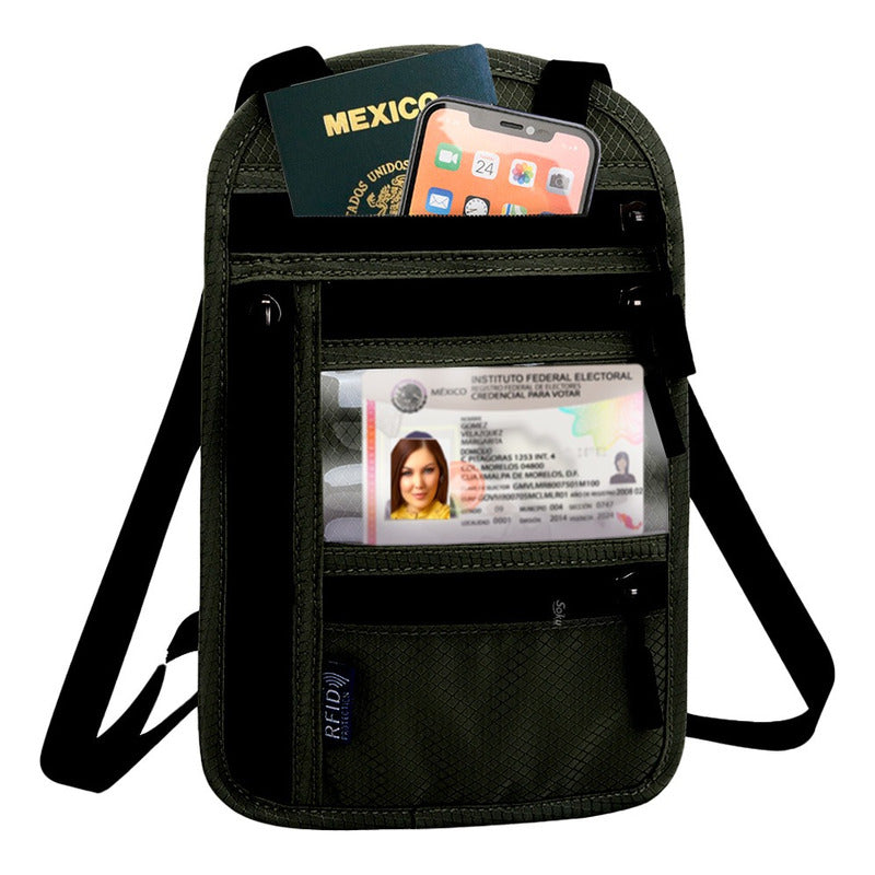Soku Cartera Billetera Viaje Pasaporte Antirrobo Gafete