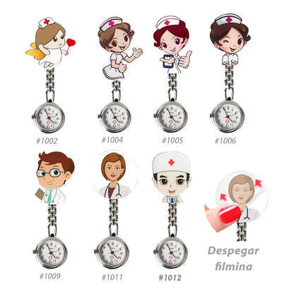 10 Reloj Enfermera Metal Broche Medico Mujer Lote Mayoreo
