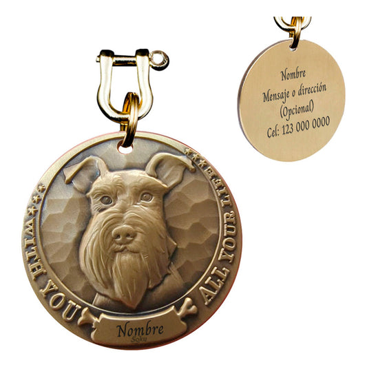 Placa Perro Personalizada Identificación Razas Inoxidable