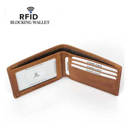 Cartera Billetera Antirrobo Microfibra Piel Premium Genuina