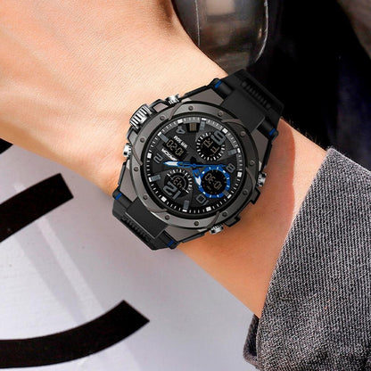 Reloj Dual Digital Led Militar Uso Rudo Contra Agua 5 Bar Sd