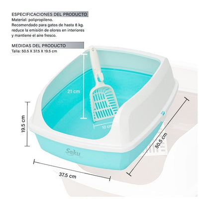 Arenero Gato Extension Anti Derrame Pala Caja Extra Grande