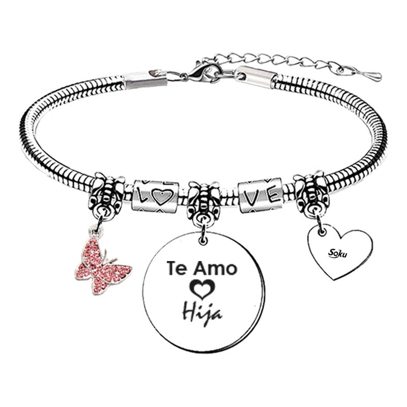 Soku Pulsera Regalo Maripos Acero Inoxidable Mama Amor Amiga