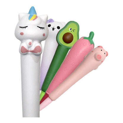 5 Plumas Kawaii Niños Lapicero Antiestres Apachurrable Lote