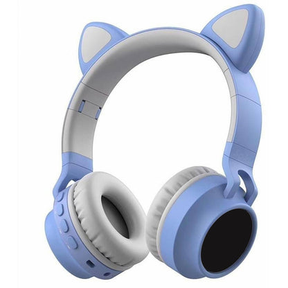 Audifonos Gamer Inhalambricos Led Auriculares Gato Micro Sd