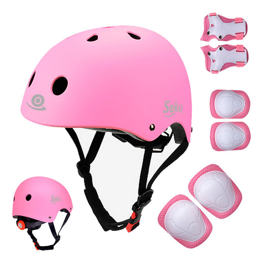 Kit Casco Protección Niños Bicicleta Skate Scooter 3-13 Años