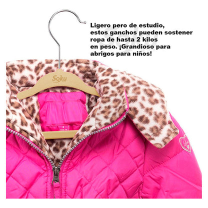 Set 10 Ganchos Acero Terciopelo Organizador Closet Durable