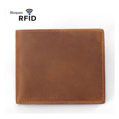 Cartera Billetera Antirrobo Microfibra Piel Premium Genuina