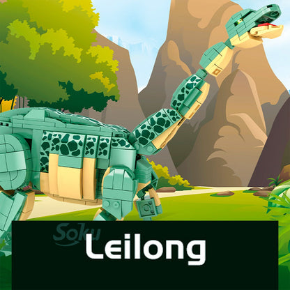 Soku Brontosaurio Articulado Niños Bloques Dino Coleccion