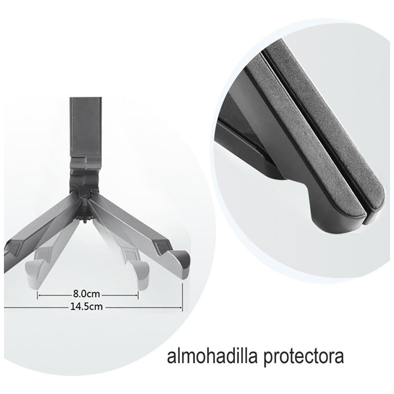 Soporte Universal Plegable Portátil Tablet Cel Máx 10''