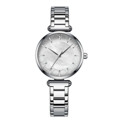Reloj Inoxidable Nacar Brillante Elegante Mov Japones Cu