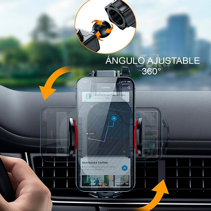 Porta Celular Soporte Gps Auto Universal Manos Libres 360º
