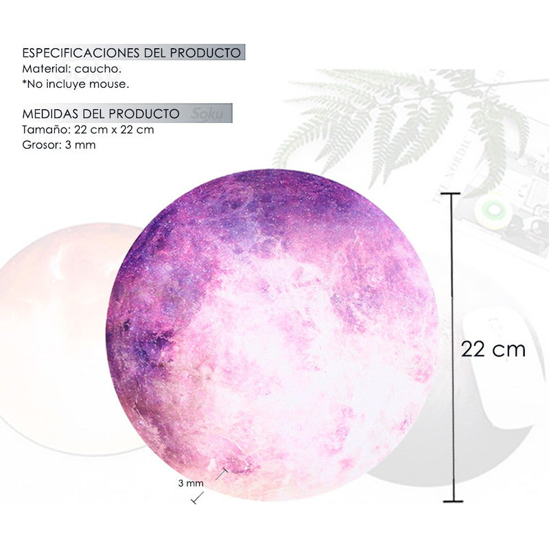 Tapete Para Ratón Estampados Mapa Luna Calidad