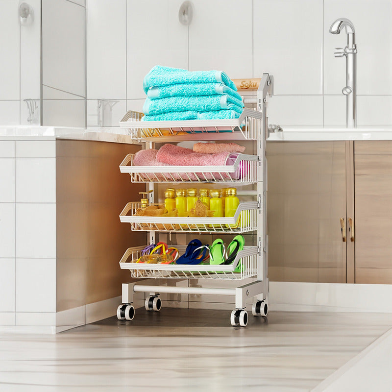 Soku Carrito Servicio 4 Niveles Acero Reforzado Duradero