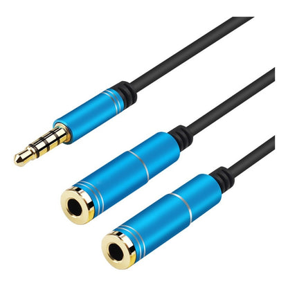 Cable Divisor Audio 3.5mm 3 Polos Macho A 2 Hembra Parejas