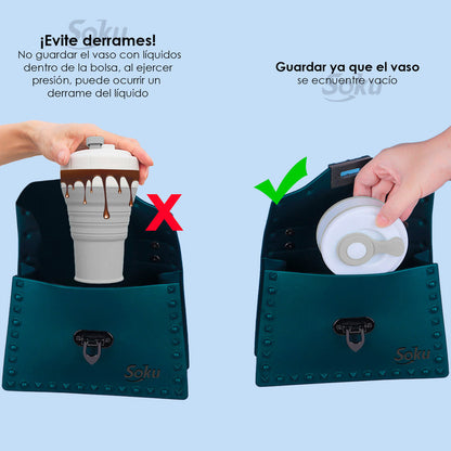 Vaso Termico Plegable Portable Cafe Hermetico Certificado