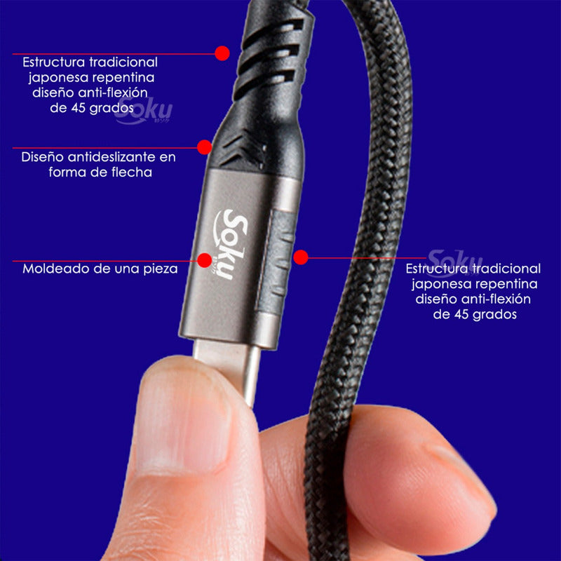 Cable Usb 3.2 A Tipo C Carga D 3a 60w 10gbps Para Samsung